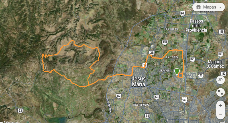 Ciclismo de Montaña en Aguascalientes. Foto: Wikiloc.