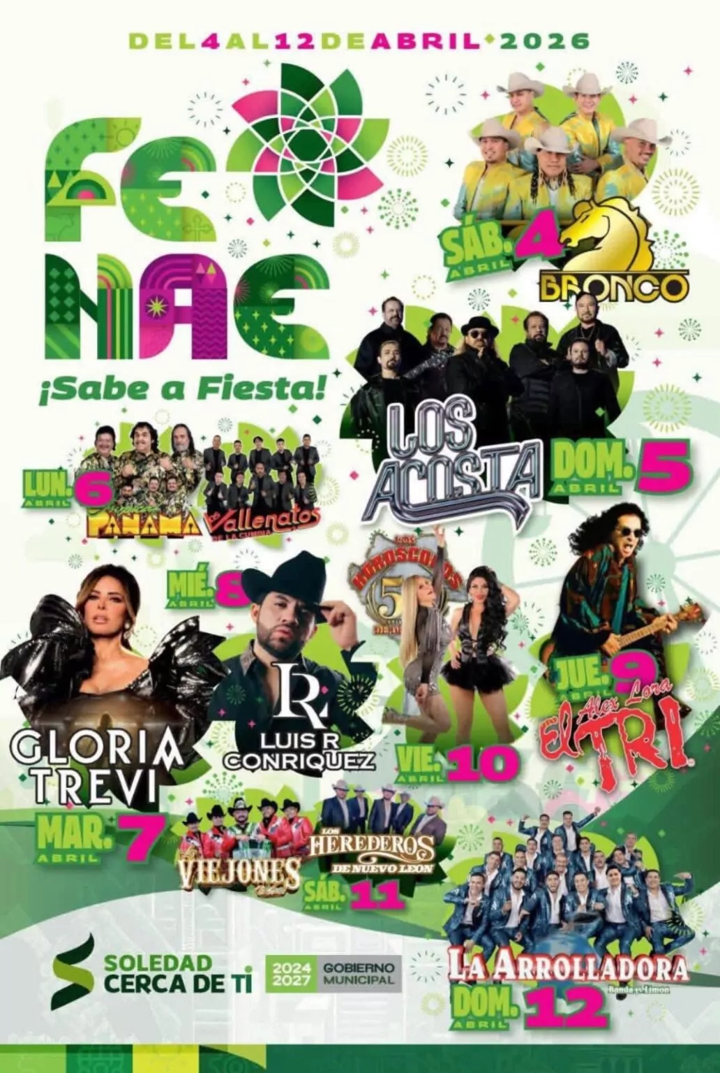 FENAE 2026: fechas y cartelera de artistas confirmadas en Soledad ...